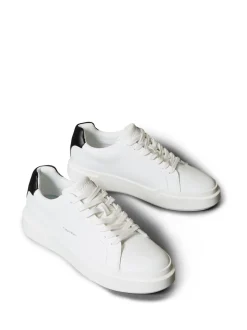 Calvin Klein White Leather Durable Traction NYC Trainers