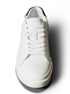 Calvin Klein White Leather Durable Traction NYC Trainers