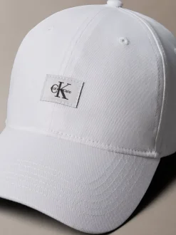 Calvin Klein White Monogram Woven Patch Cap