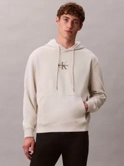 Calvin Klein White Monogram Hoodie