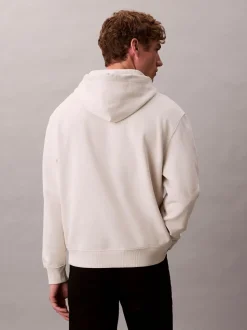 Calvin Klein White Monogram Hoodie
