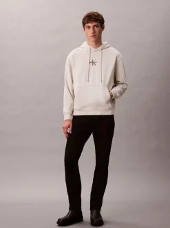 Calvin Klein White Monogram Hoodie