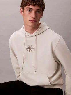 Calvin Klein White Monogram Hoodie