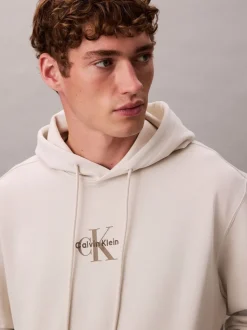 Calvin Klein White Monogram Hoodie
