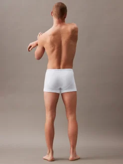 Calvin Klein White Tonal Cotton Jersey Boxer Trunks 3 Pack