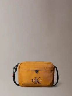 Calvin Klein Yellow Bold Logo Nylon Camera Bag