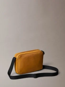 Calvin Klein Yellow Bold Logo Nylon Camera Bag