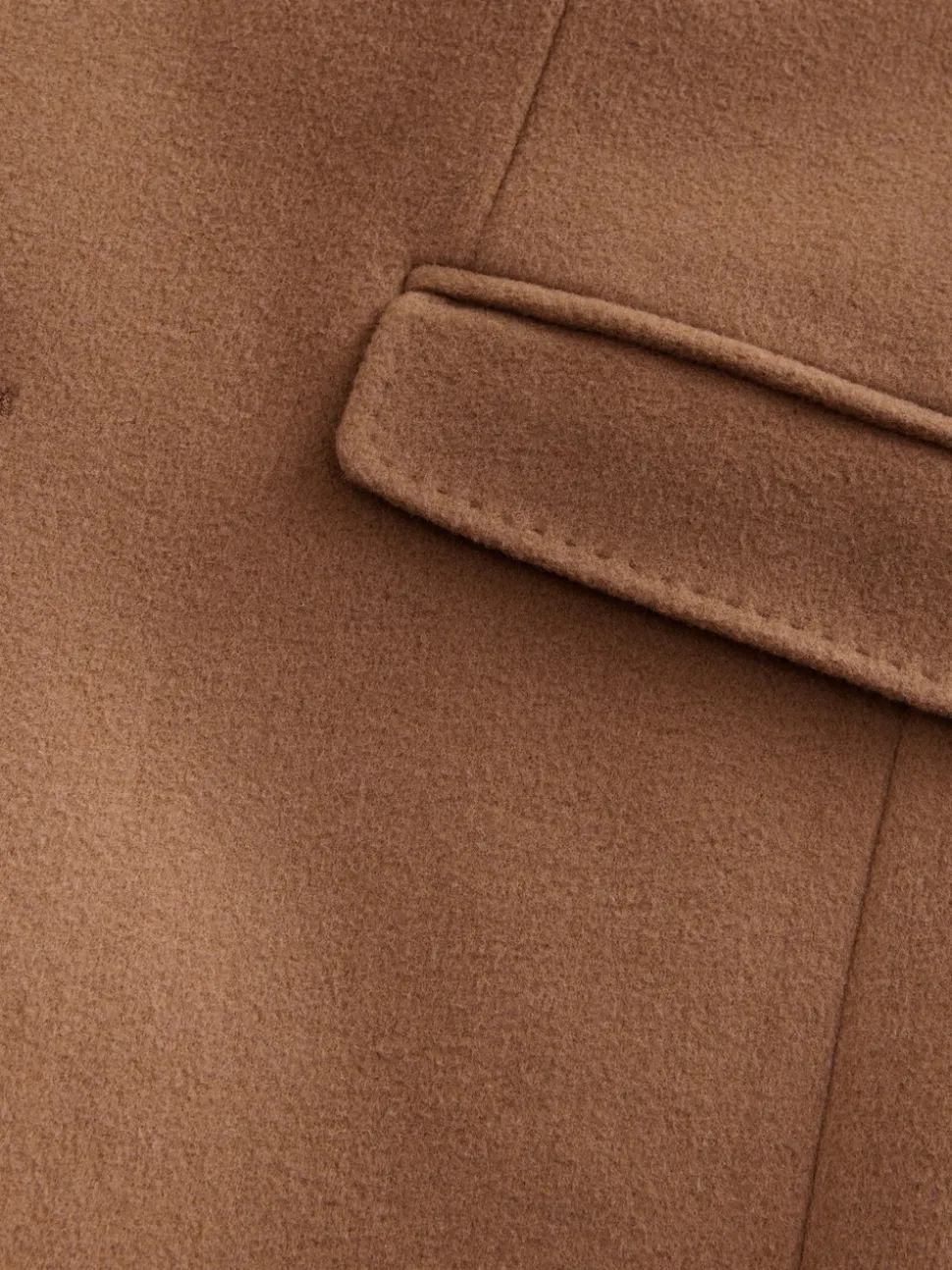 Camel Signature Soft Touch Wool Rich Italian Fabric Epsom Overcoat With Cashmere