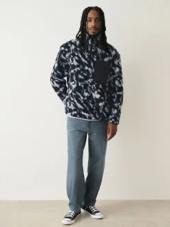 Camouflage Zip Neck Printed Fleece