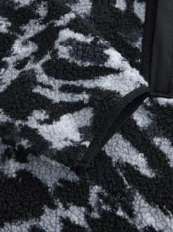 Camouflage Zip Neck Printed Fleece