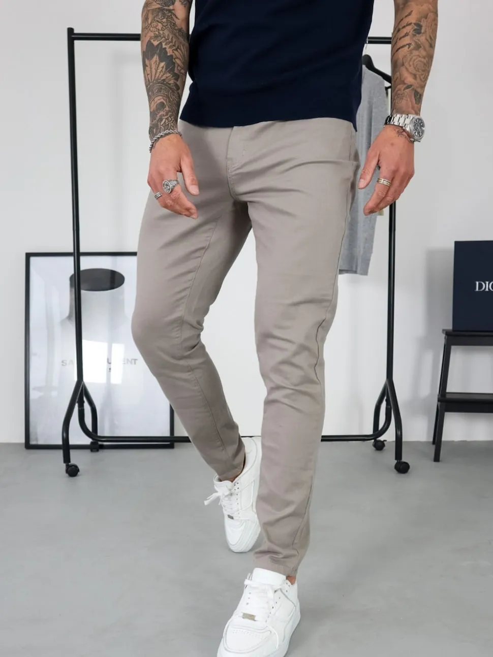 CAPO Grey Chinos Pants