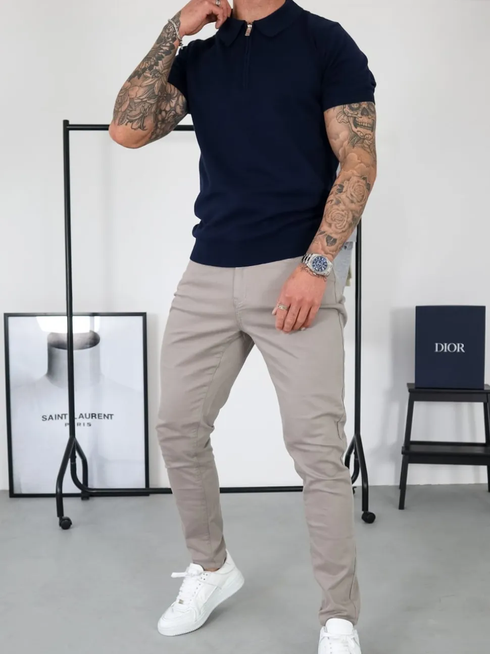 CAPO Grey Chinos Pants