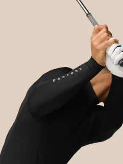 Castore Black Club Thermal Mock Neck Golf Base Layer