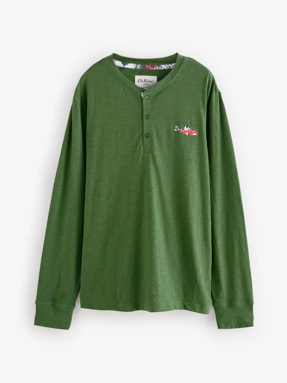 Cath Kidston Green Christmas House Long Sleeve 100% Cotton Pyjamas