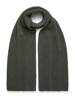 Celtic & Co Blue Men'S Lambs Vertical Strip Scarf