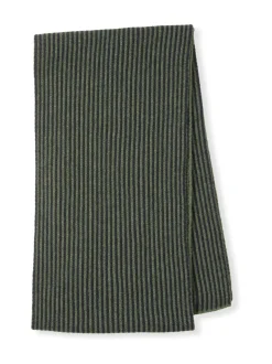 Celtic & Co Blue Men'S Lambs Vertical Strip Scarf