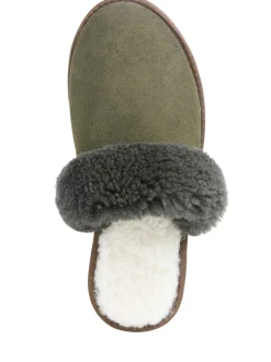 Celtic & Co Green Mens Sheepskin Mules