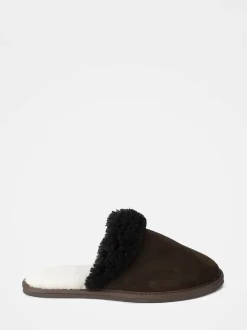 Celtic & Co. Men'S Sheepskin Brown Mules