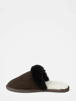 Celtic & Co. Men'S Sheepskin Brown Mules