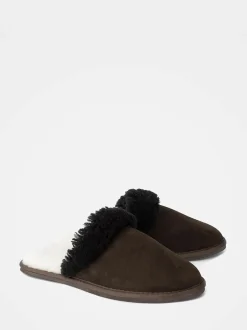 Celtic & Co. Men'S Sheepskin Brown Mules