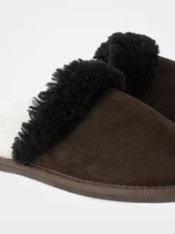 Celtic & Co. Men'S Sheepskin Brown Mules