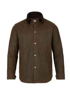 Celtic & Co. Mens Waxed 100% Cotton Brown Overshirt