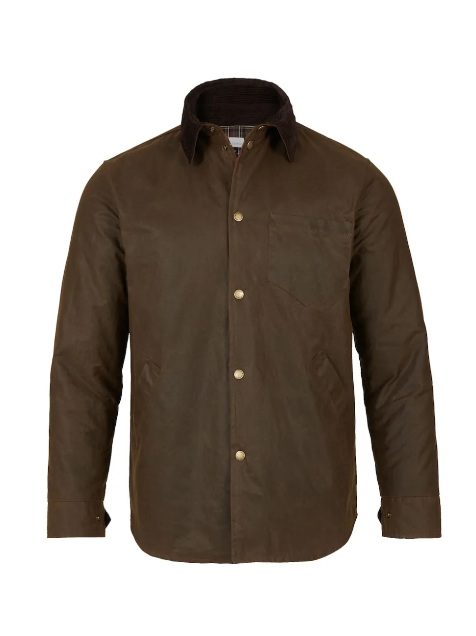 Celtic & Co. Mens Waxed 100% Cotton Brown Overshirt