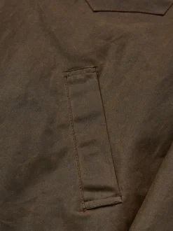 Celtic & Co. Mens Waxed 100% Cotton Brown Overshirt