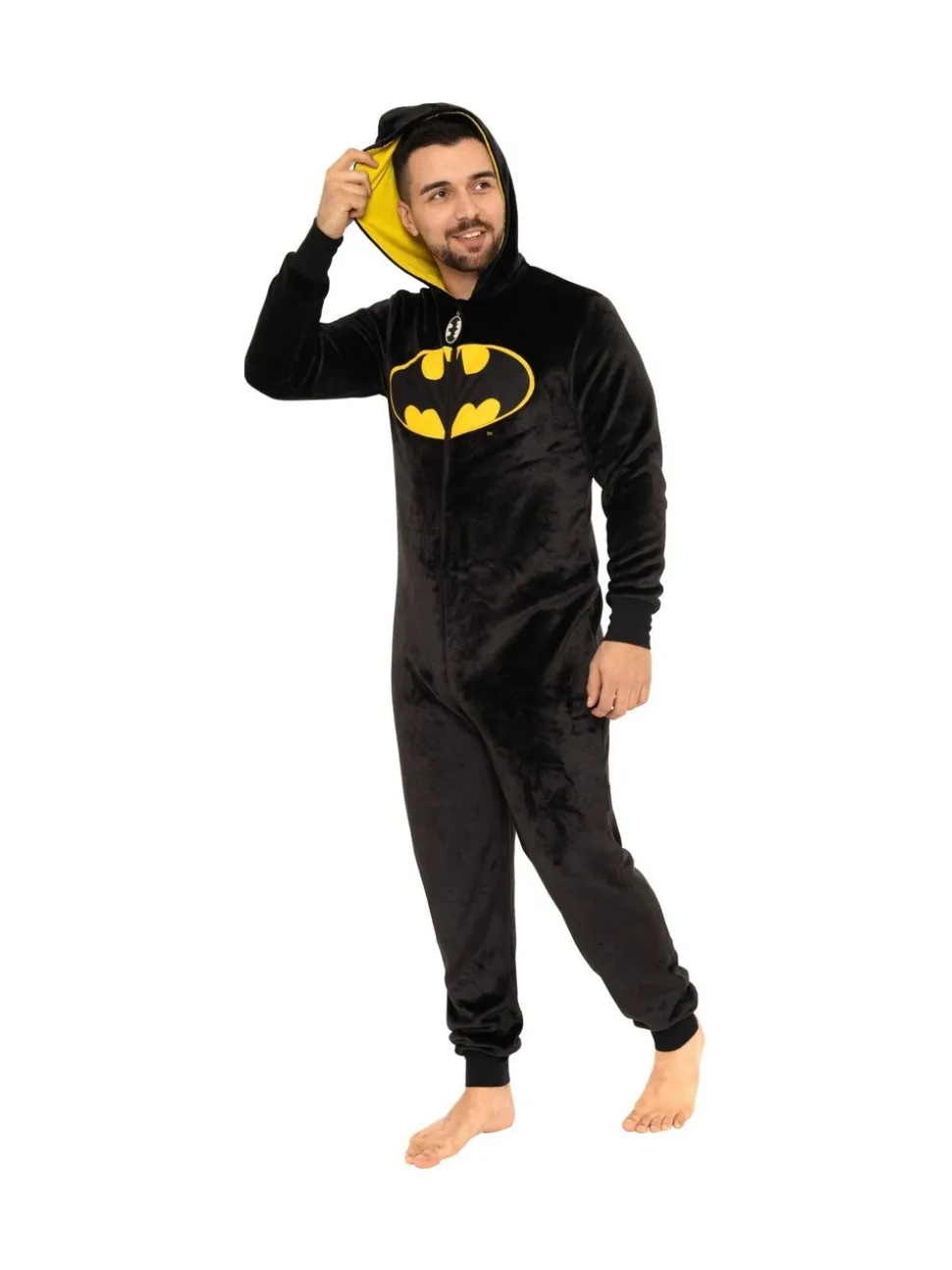 Character Black DC Comics Novelty Batman Fleece All In One Pyjama