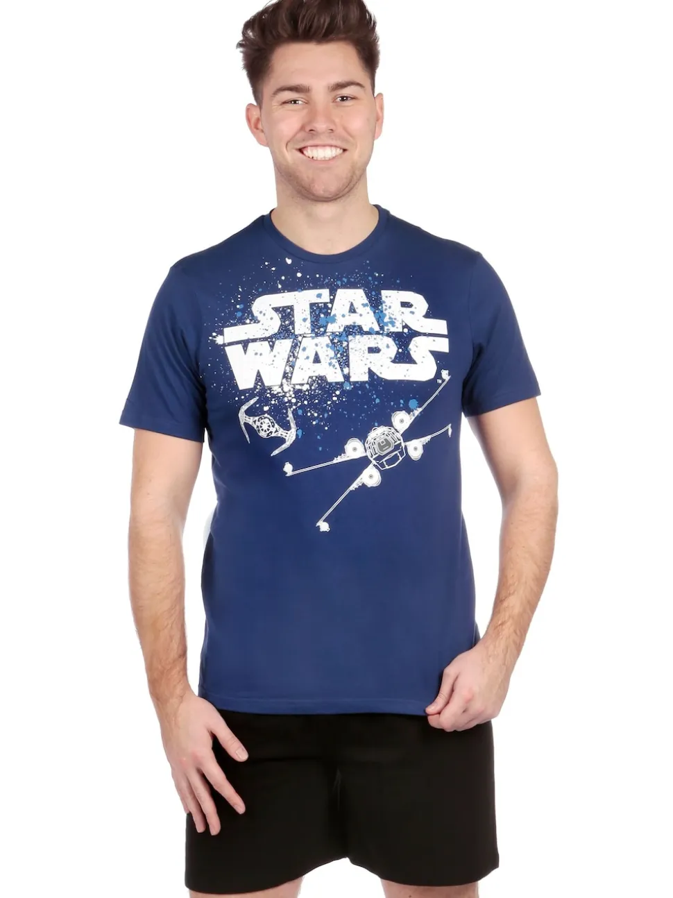 Character Blue Star Wars Short 100% Cotton Pyjamas