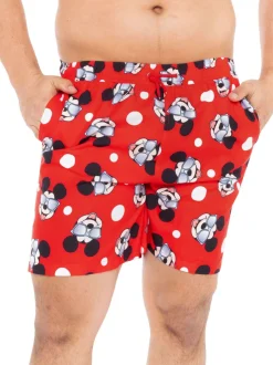 Character Red Mickey Mouse Swim Shorts