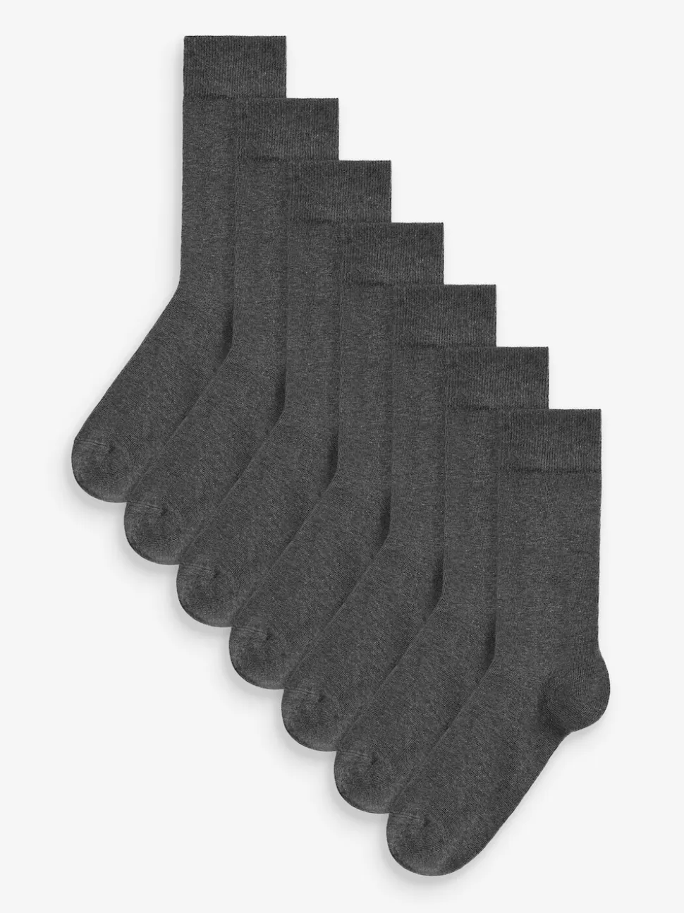 Charcoal Grey 7 Pack Cotton Rich Socks