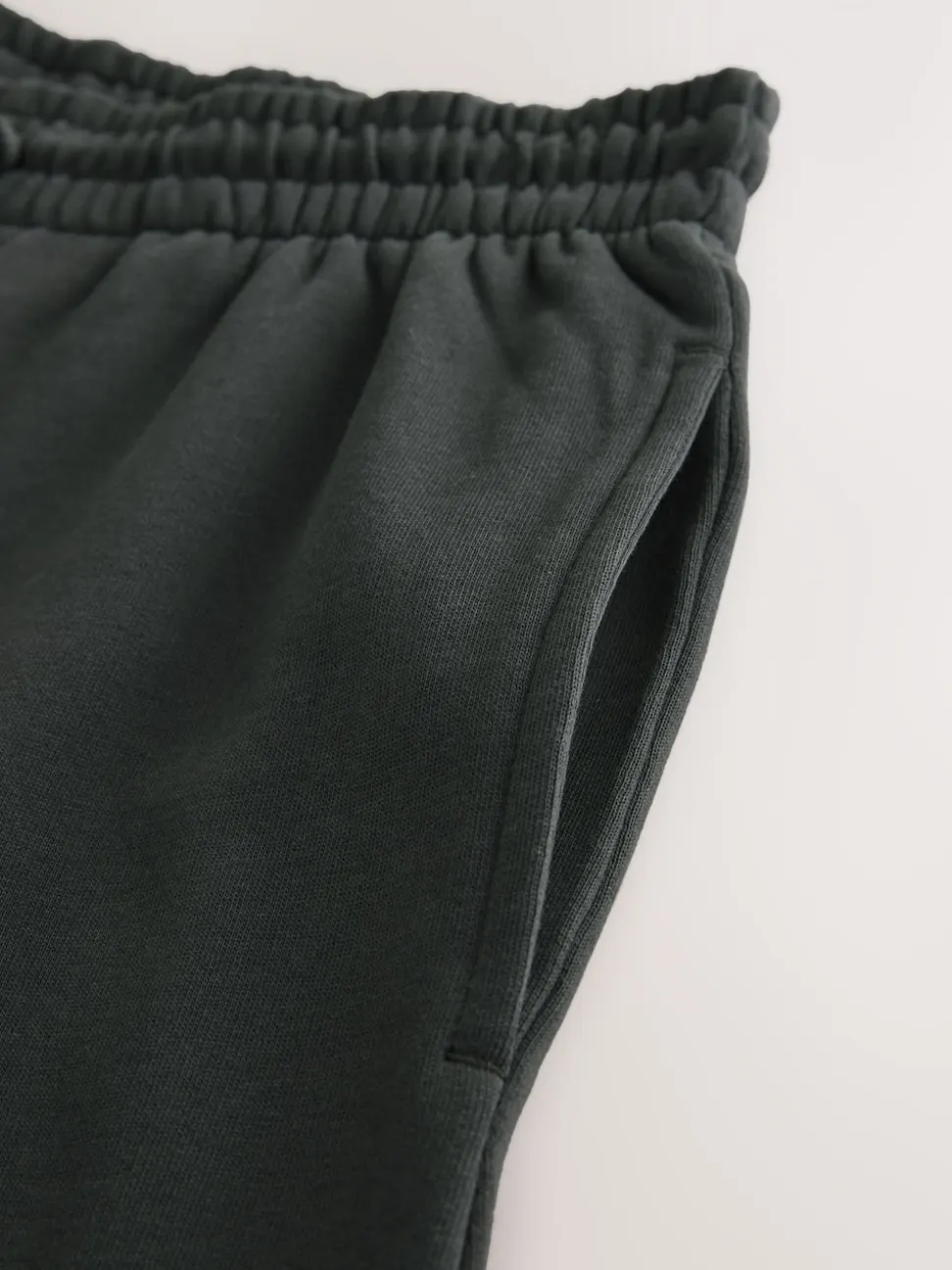 Charcoal Grey Brushback Heavyweight Open Joggers
