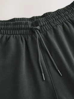 Charcoal Grey Brushback Heavyweight Open Joggers
