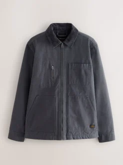 Charcoal Grey Canvas Chore Jacket