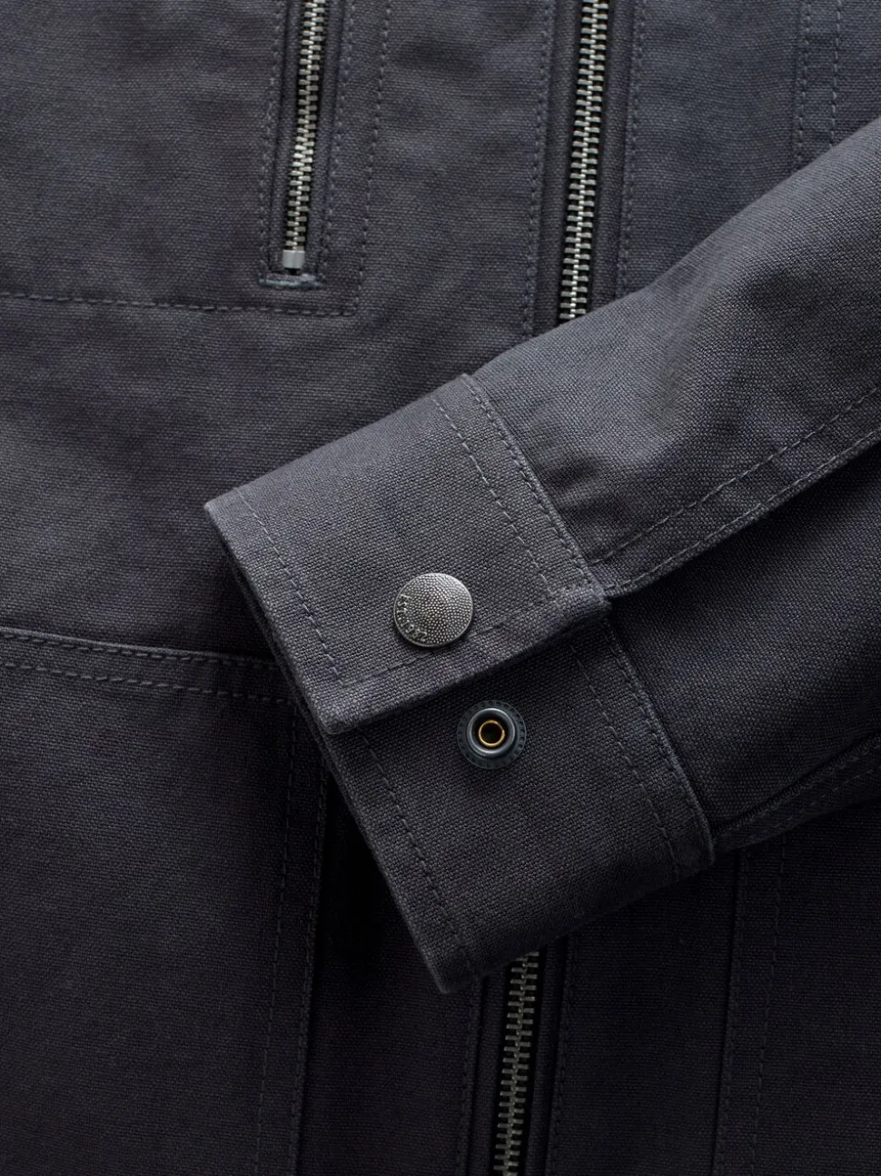 Charcoal Grey Canvas Chore Jacket