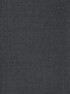 Charcoal Grey Elasticated Waist Wool Rich Textured Formal Trousers
