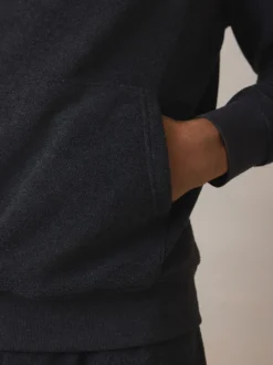 Charcoal Grey Hooded Towelling Pyjamas Set