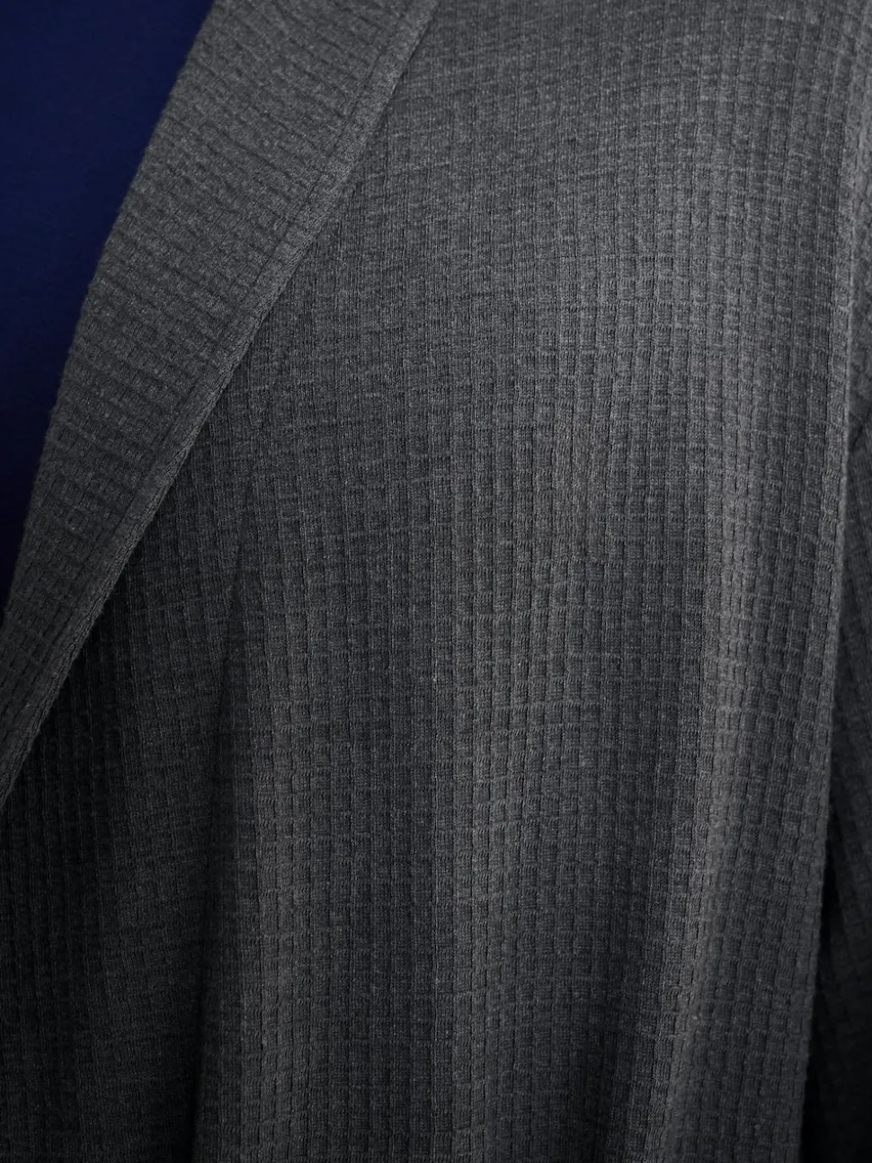 Charcoal Grey Lightweight Waffle Dressing Gown