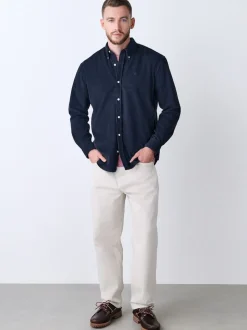 Charcoal Grey Long Sleeve Cord Shirt