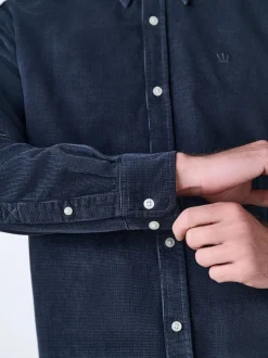 Charcoal Grey Long Sleeve Cord Shirt