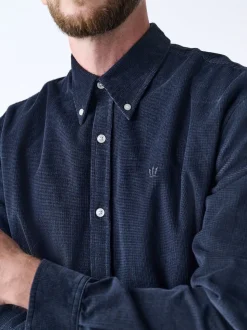 Charcoal Grey Long Sleeve Cord Shirt