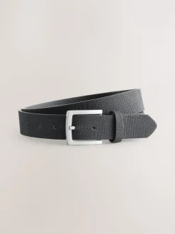 Charcoal Grey Muscle Fit Smart Brushed Cotton TENCEL™ Lyocell Blend Chinos With Belt