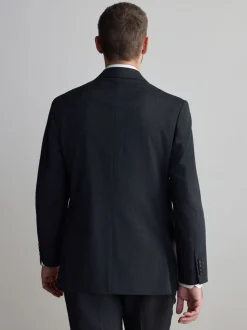 Charcoal Grey Regular Fit Signature Nova Fides 100% Italian Wool Suit Jacket