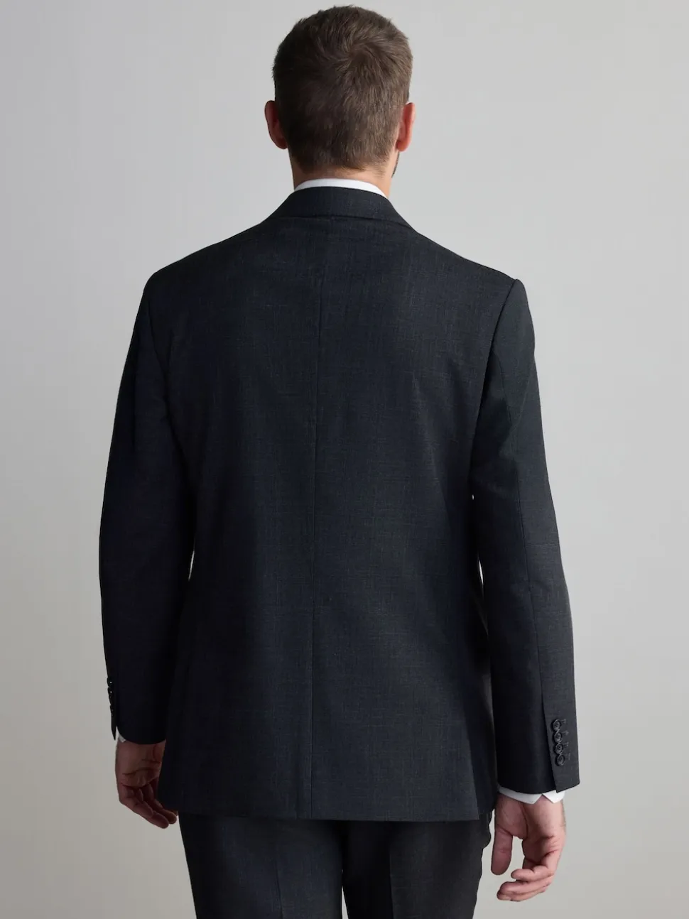 Charcoal Grey Regular Fit Signature Nova Fides 100% Italian Wool Suit Jacket