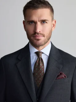 Charcoal Grey Regular Fit Signature Nova Fides 100% Italian Wool Suit Jacket