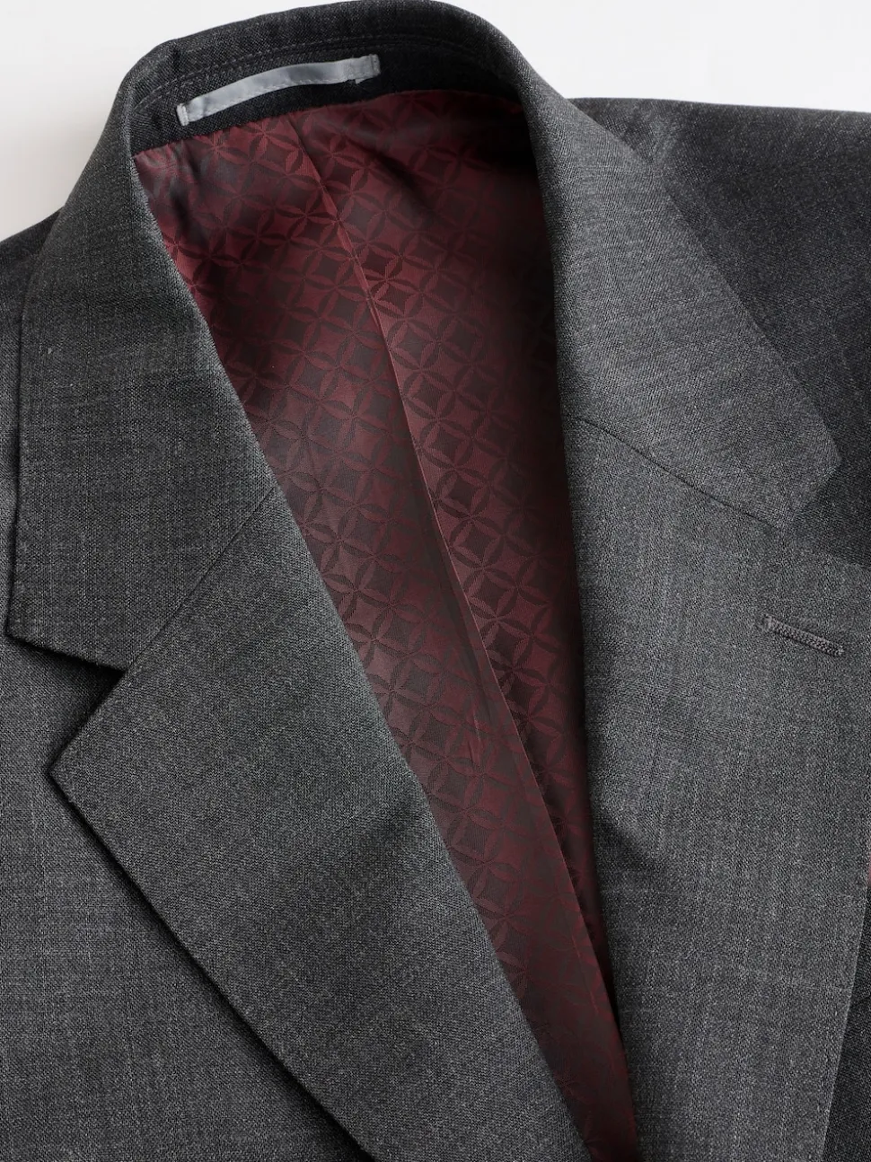 Charcoal Grey Regular Fit Signature Nova Fides 100% Italian Wool Suit Jacket
