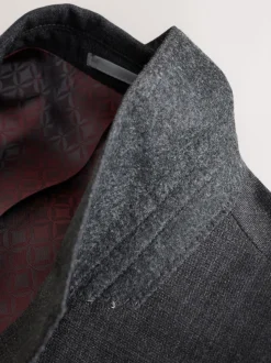 Charcoal Grey Regular Fit Signature Nova Fides 100% Italian Wool Suit Jacket