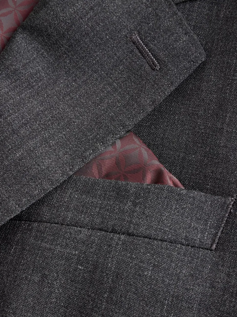 Charcoal Grey Regular Fit Signature Nova Fides 100% Italian Wool Suit Jacket