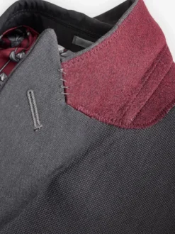 Charcoal Grey Regular Fit Two Button Suit Jacket